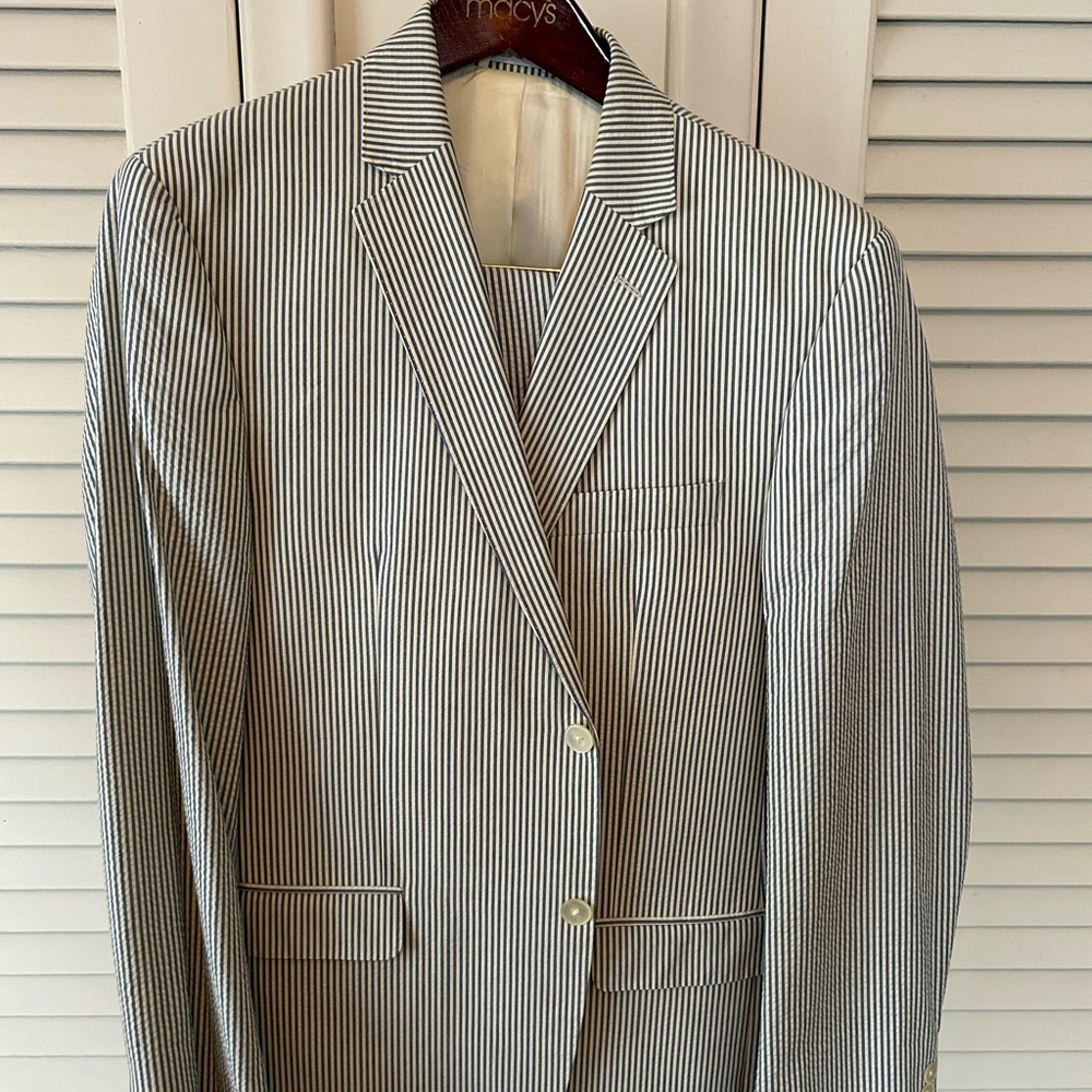 Ralph Lauren slim fit seersucker suit